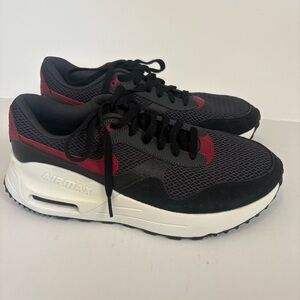 Nike Air Max System Black Red White DM9537-003 Men Size 9